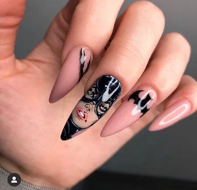 Женщина-кошка на ногтях | Nails inspiration, Nails, Beauty