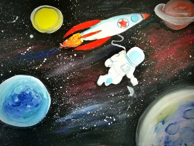 Детские рисунки о космосе в Нижегородской области 12 апреля 2021 года |  Нижегородская правда
