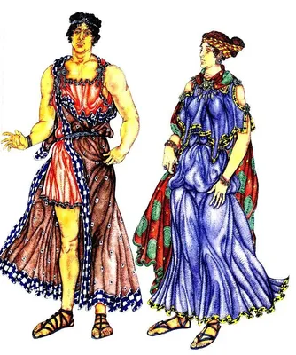 История костюма Древней Греции | Историческая мода, Греческая мода,  Средневековая одежда