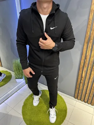 Черный мужской спортивный костюм Nike с кофтой на молнии К-733 купить в  интернет магазине Fashion-ua в Украине