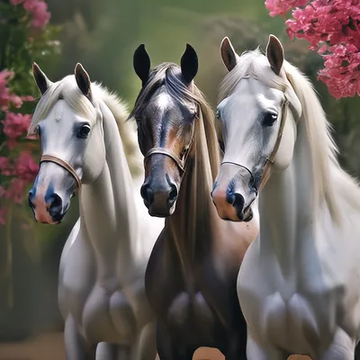 Обои две красивые лошади
