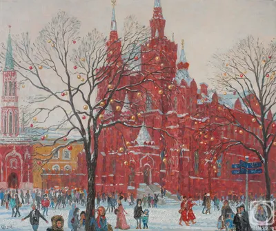 Картина Picsis Красная площадь в ночь полной луны 660x430x40 мм  4432-10216577 - выгодная цена, отзывы, характеристики, фото - купить в  Москве и РФ