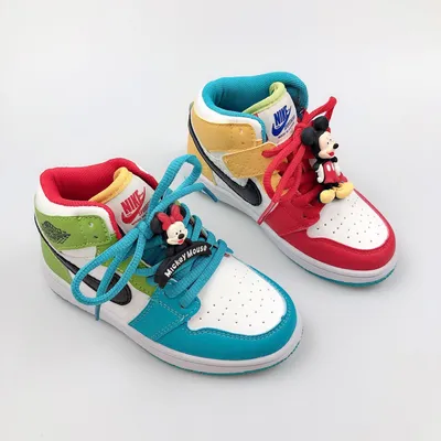 Детские кроссовки Nike Air Jordan Cartoon Mickey Mouse мультицвет - купить  по цене 5490 руб. в Москве