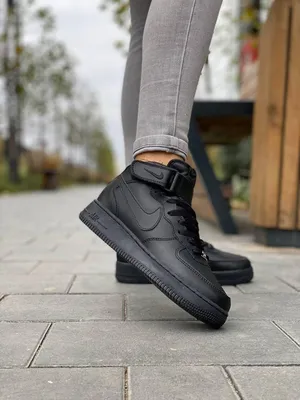 Женские зимние кроссовки Nike (чёрные) модные высокие кроссы с мехом КБ2215  (ID#1525853833), цена: 1871.87 ₴, купить на Prom.ua