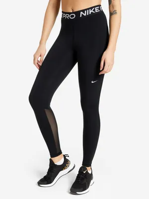 Легинсы женские Nike Pro черный цвет — купить за 7199 руб., отзывы в  интернет-магазине Спортмастер