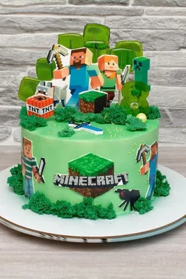 Торт Minecraft | Торт minecraft, Тематически оформленные торты,  Дизайнерские торты