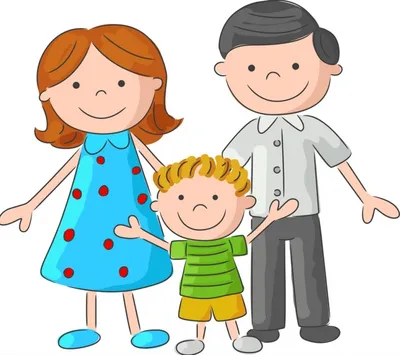 Раскраски ПАПА, Раскраска Мама папа и ребенок большая семья.