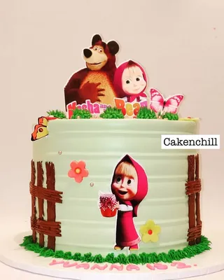 Вафельная картинка Маша и медведь на торт tortokoshka 169617879 купить за  232 ₽ в интернет-магазине Wildberries