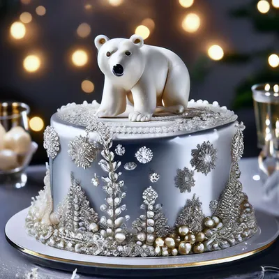 Белый торт «мишка на севере» …» — создано в Шедевруме