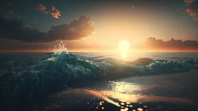 Скачать обои Солнце, море, небо, отражение солнца в воде на рабочий стол из  раздела картинок Моря и Океаны