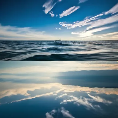 Картинки Сердце Море Природа Небо Горизонт Облака