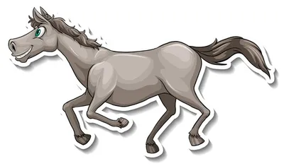 Коричневая мультяшная лошадь в прыжке в позе 3D Модель $59 - .3ds .blend  .c4d .fbx .max .ma .lxo .obj - Free3D