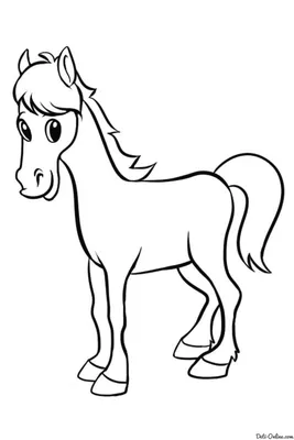 милый мультяшный конь PNG , лошадь, мультфильм, прекрасный PNG рисунок для  бесплатной загрузки