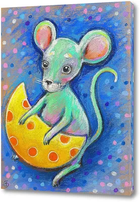 Сказочная мышка ест сыр в волшебном…» — создано в Шедевруме