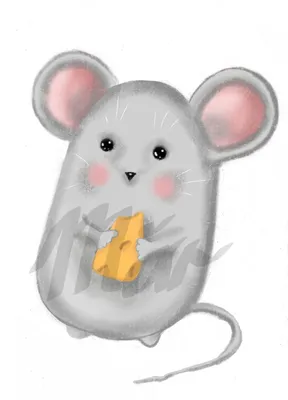 Раскраска Мышка с сыром | Раскраски мышей, символа 2020 Нового года