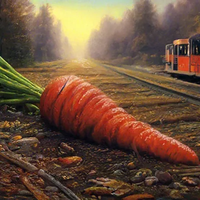 На картинке красная морковь