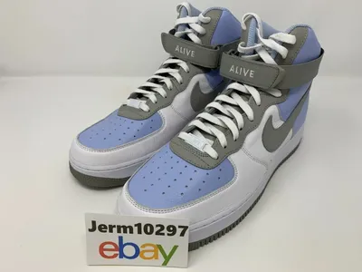 New Nike Air Force 1 Custom High Tops Blue White Gray Men's Size 10.5  DZ3610 900 | eBay