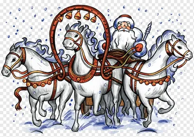 Дед Мороз и Снегурочка на тройке лошадей: продажа, цена в Астане. Услуги по  организации праздников от \"Столичная Служба Деда Мороза\" - 3892554