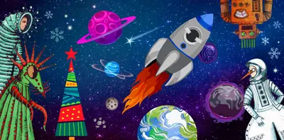 Видео утренника «Новый год в космосе» | Музыкальная шкатулочка