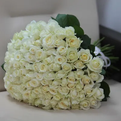 Огромный букет из белых роз 101 …» — создано в Шедевруме