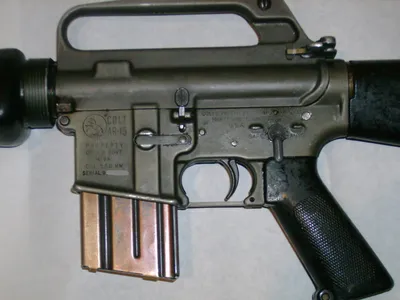 Автомат М16 с глушителем — Детский оружейный магазин
