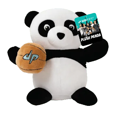 Realistic rainbow-colored panda plush toy on Craiyon