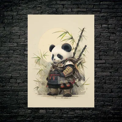 Милые панды красочные рисункидизайн персонажей пандыдекоративные  картиныферрания панды и бамбук | Премиум Фото