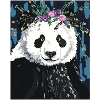 панда с цветами иллюстрация штока. иллюстрации насчитывающей концепция -  222103754