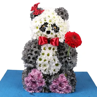 Купить Торт Панда с цветами №3908 недорого в Москве с доставкой