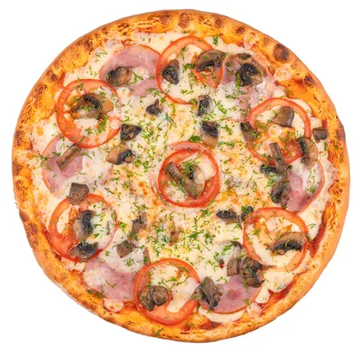 изолированная пицца на белом фоне Стоковое Фото - изображение насчитывающей  пепперони, меню: 224760132