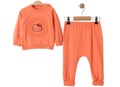 2014 дети одежда привет котенок комплект девушки с длинным рукавом штаны  дети пижамные комплекты детской одежды зимой дети толстовки | AliExpress