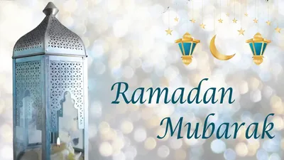 Ramadan Kareem background banner. Islamic Greeting Cards for Muslim  Holidays and Ramadan. Blue banner with moon and lantern. Stock Photo |  Adobe Stock