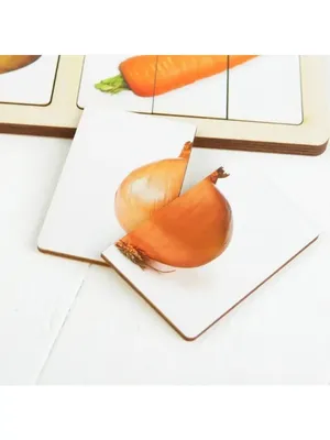 Деревянные разрезные картинки \"Овощи 2\", пазл для малышей Smile-Decor  26749454 купить за 342 ₽ в интернет-магазине Wildberries
