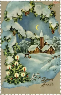 Рассматривая старые новогодние открытки (3) Частная жизнь снеговиков |  Пикабу