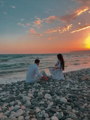 Романтика на берегу) море, океан, пляж | Celestial, Outdoor, Sunset