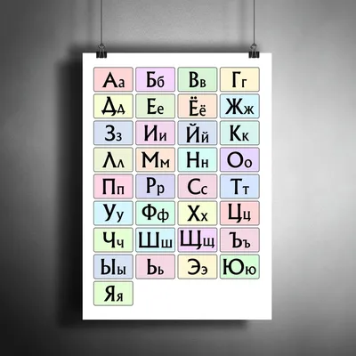 Русский алфавит с картинками - скачать и распечатать бесплатно