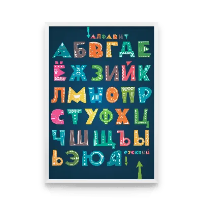 Купить плакат «русский алфавит» в Москве не дорого с доставкой. Интернет  магазин \"Конструкторы Детям\"