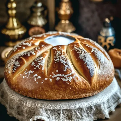 Русский каравай, хлеб-соль, большой …» — создано в Шедевруме