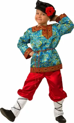 Купить \"настя\" русский народный костюм для девочки синий по цене 1 900 ₽ в  Москве
