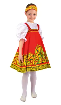 Мой карнавал Русский народный сарафан для девочки красный детский