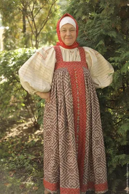 Русский народный костюм женский № 6 (сарафан, головной убор), зеленый |  «Аспект-Сити»