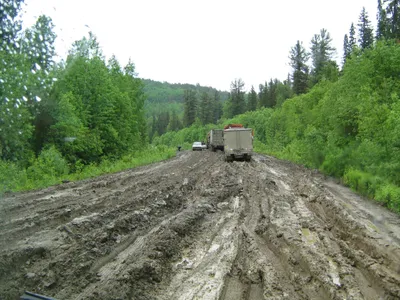 В Северо-Енисейском районе большегрузы тонут в грязи - KrasnoyarskMedia.ru