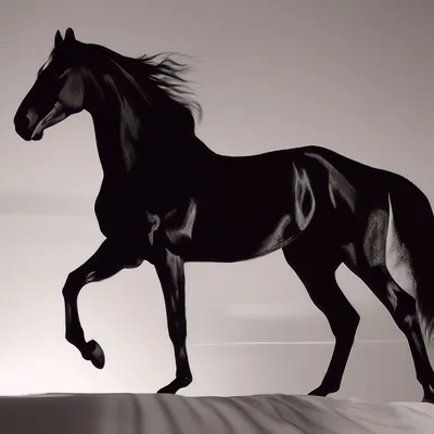 Векторный рисунок чёрный силуэт лошади Stock Vector | Adobe Stock