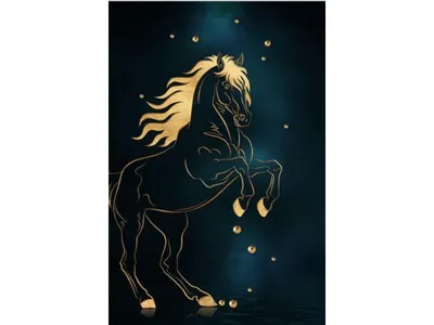 Картина \"Силуэт лошади из воды\" | Интернет-магазин картин \"АртФактор\"