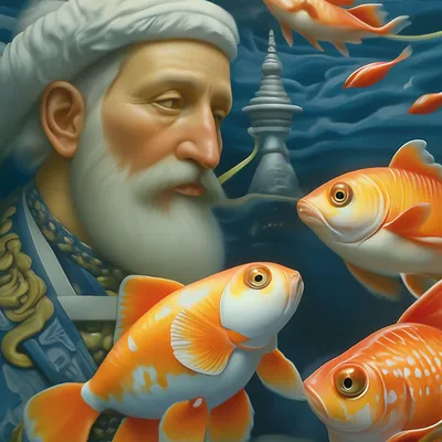 Сказка о рыбаке и золотой рыбке, …» — создано в Шедевруме