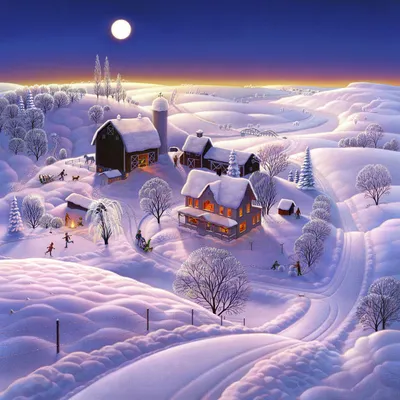 Сказочная зима, новогодняя ночь, …» — создано в Шедевруме