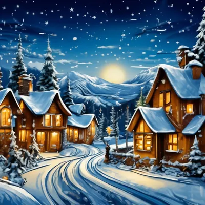 Картина Сказочная зима — Картины для интерьера