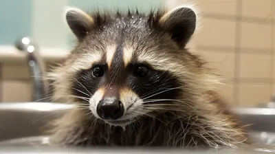 Енот моет окно ! Raccoon washes a window ! Funny raccoon ! A cool videos  about raccoons #1 - YouTube