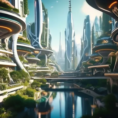 Современный город будущего, …» — создано в Шедевруме