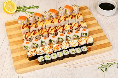 3D Style Design Of Sushi In High Quality, White Background Фотография,  картинки, изображения и сток-фотография без роялти. Image 208711446